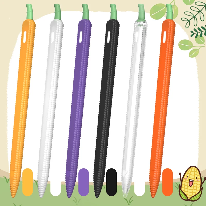 

Чехол для Apple Pencil 2/1, чехол для планшета iPad, стилус, мультяшный защитный чехол с рисунком кукурузы для Apple Pencil 1, 2-й чехол