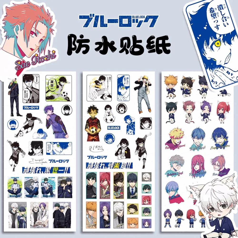 

3pcs/1pack BLUE LOCK Isagi Yoichi Chigiri Hyoma DIY Stickers 4839 Waterproof Luggage Mobile Phone Paster Decal Decor