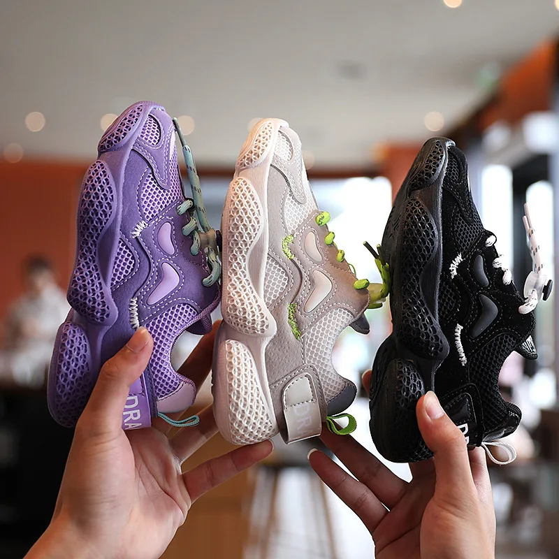 

Children's Sports Shoes Spring 2022 Fashion Boys Casual Mesh Breathable Shoes for Students Sneakers