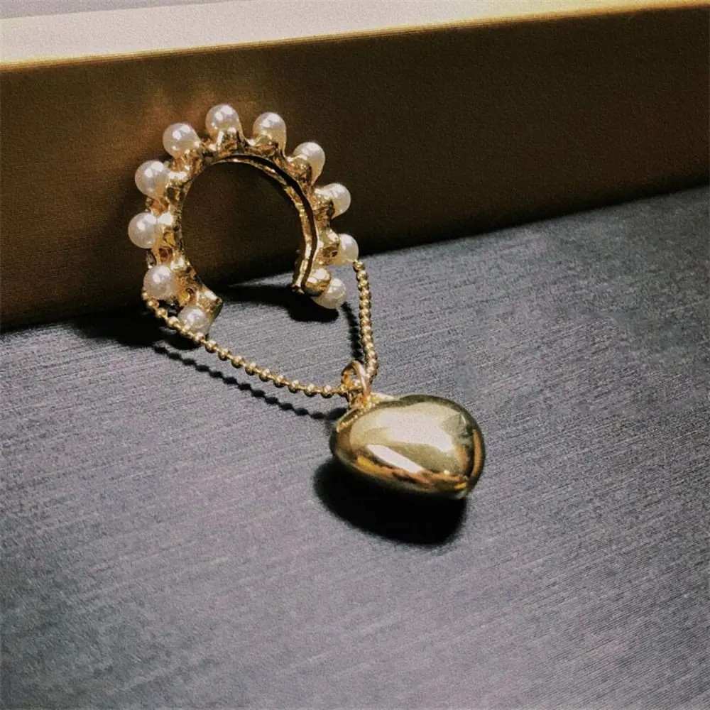 Серьги-гвоздики с подвеской в форме сердца жемчужные клипсы серьги-клипсы не