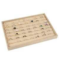 fashion velvet jewelry ring display organizer box tray holder earring jewelry storage case showcase joyeros organizador de joyas