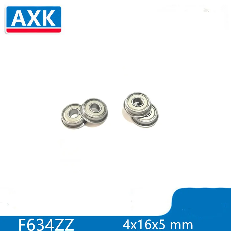 

Axk F634zz Flange Bearing 4x16x5 Mm Abec-3 ( 10 Pcs ) Flanged F634 Z Zz Ball Bearings F634-2z