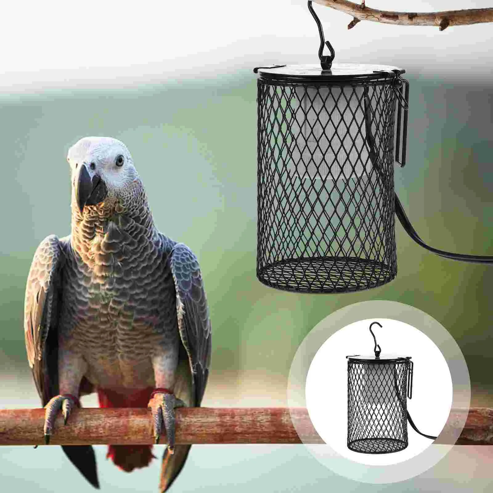 

Reptile Lamp Light Cover Heating Lampshade Heat Shade Preservation Tank Habitat Guard Heatersupplies Basket Accessory Rack