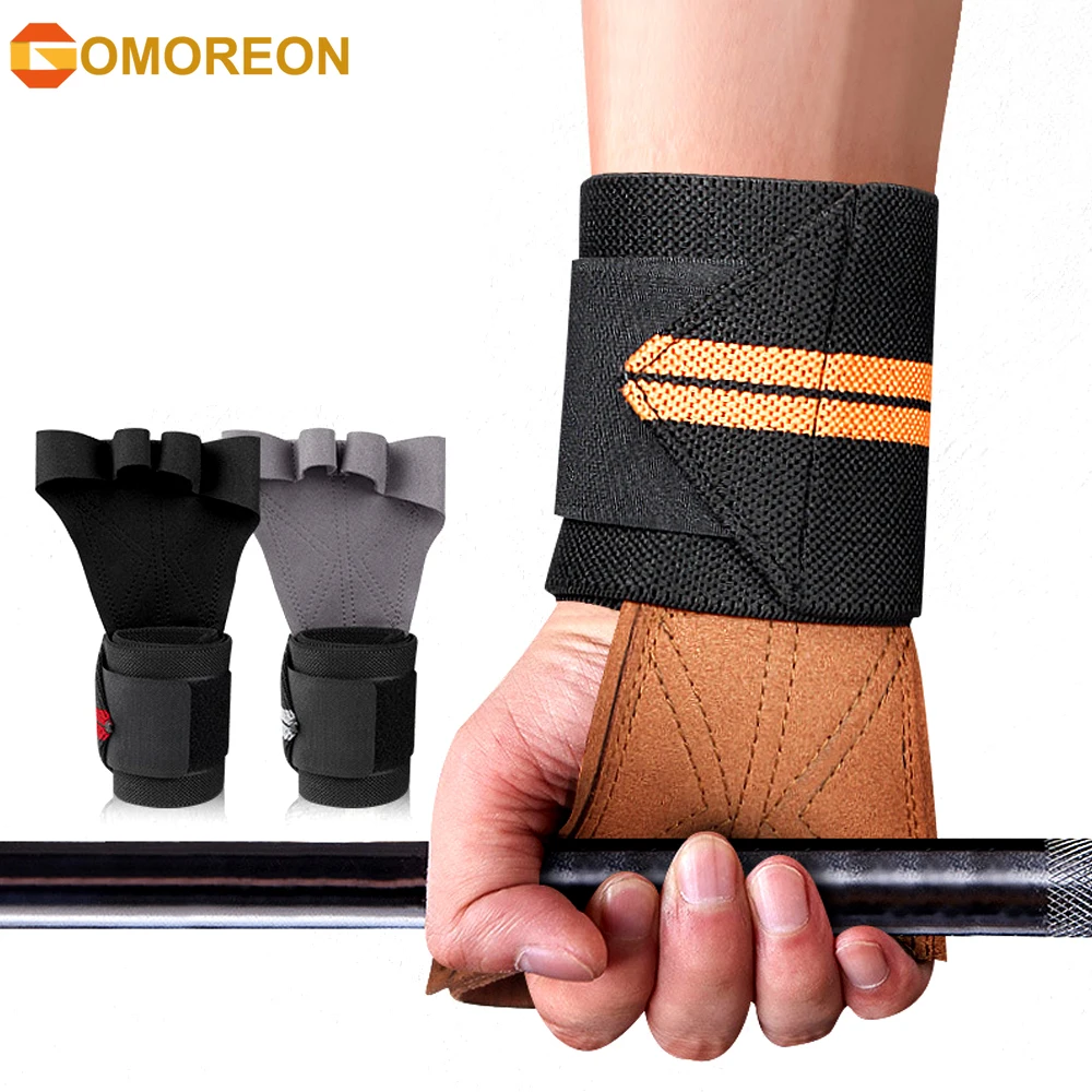 

1Pair Weight Lifting Workout Gloves with Built-in Wrist Wraps for Men and Women - Great for Gym Fitness, Cross Training
