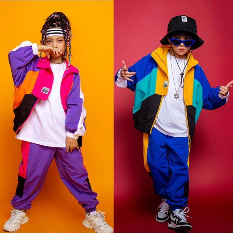 

Girls Jazz Dance Clothes Children Hip Hop Red Suit Modern Street Dance Show Performance Clothing