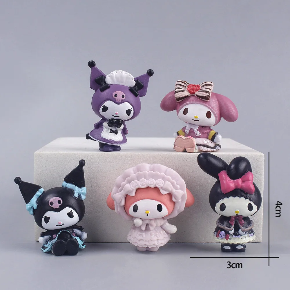 Фото 5 шт./набор, кукла Sanrio фигурен, 4 см №2