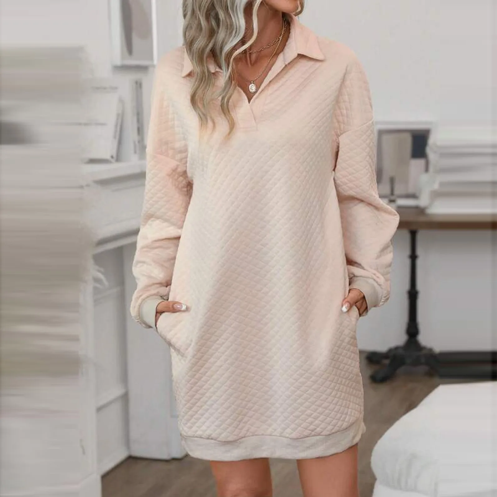 

Elegant Office Dresses For Women Long Sleeve Casual O Neck Bodycon Dress Autumn Winter Warm Sweatshirts пальто мужское длинное