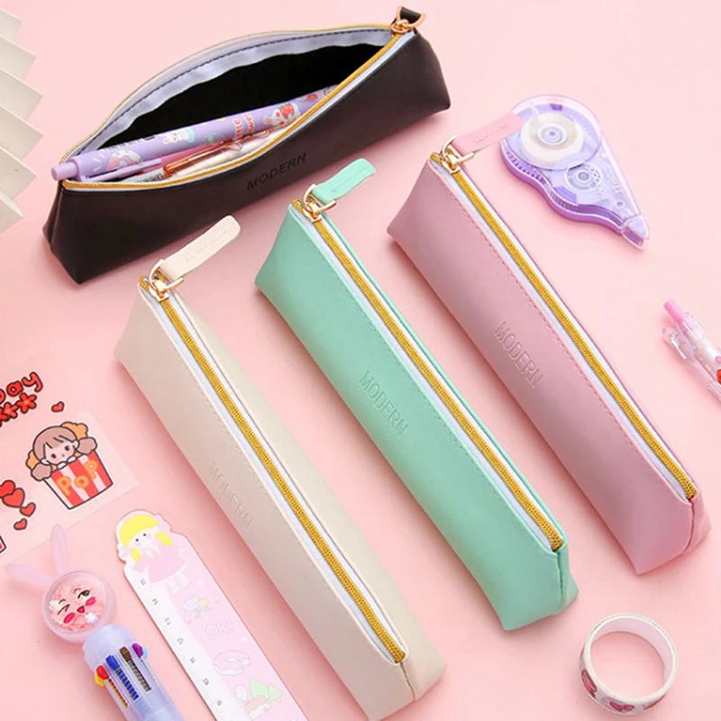 

Small PU leather Pencil Bag Cute Pencil Case School Stationery Storage Bag Kawaii Girl Pen Case Student Pen Bag School Supplies