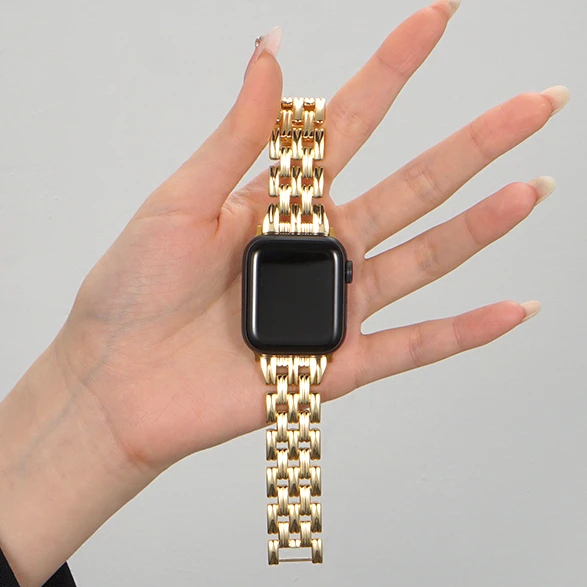 For Apple Watch7 Watch Strap Apple Watch 8 Generation Iwatch654321se Metal Watch Strap Advanced Sense Chain 45/41/40/44mm