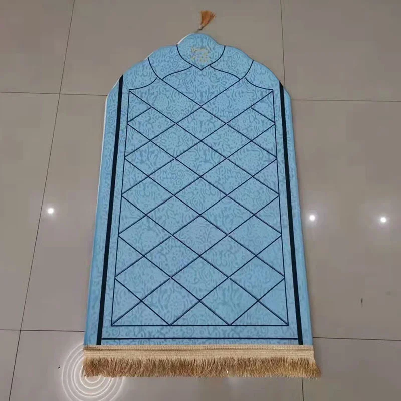 Muslim Prayer Rug Islamic Carpet Mat tapis de priere Braided Mats Vintage Pattern Rug Islam Eid Rugs Tassel Decor Gift Blanket images - 6