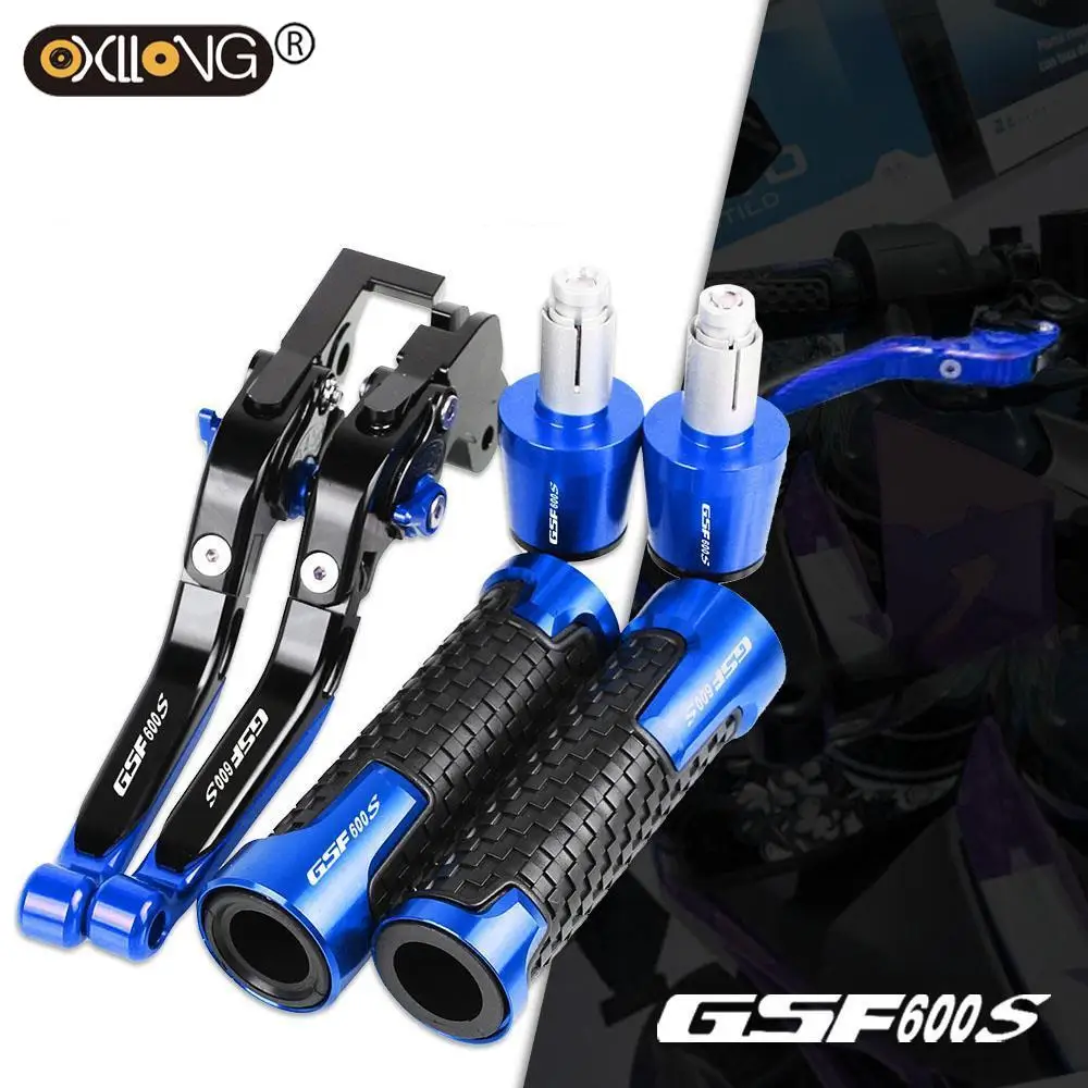 

GSF600S LOGO CNC Brake Clutch Levers Handlebar Hand Grips ends For SUZUKI GSF 600 S BANDIT 2007 2008 2009 2010 2011 2012-2015