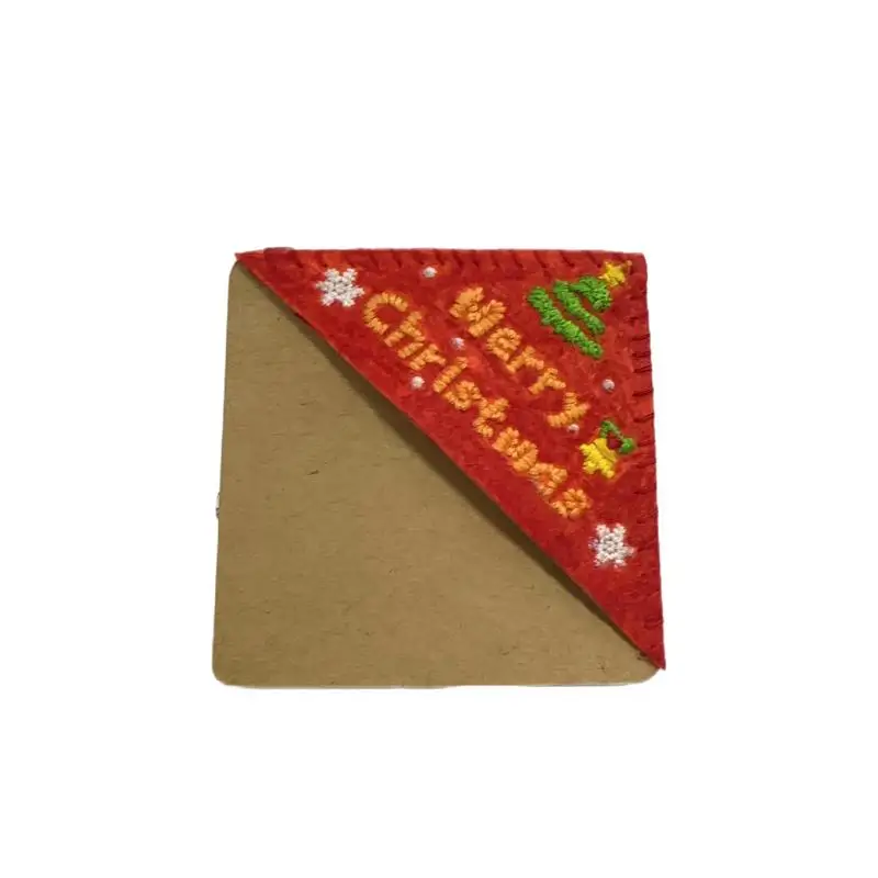

Christmas Bookmark Hand Embroidered Felt Holiday Corner Bookmarks Universal Students Bookmarks For Party Favors Cute Bookmarks