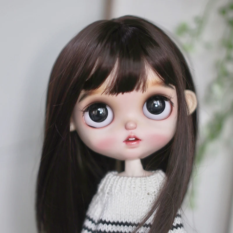 

Парик для куклы AMY BJD, яркий размер, искусственные волосы, высокотемпературные шелковые волосы, воздушные челки