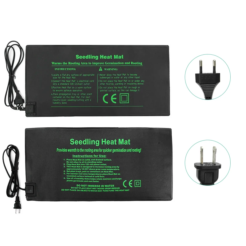 

24x52cm Waterproof Seedling Heating Mat Plant Seed Germination Propagation Clone Starter Warm Pad Flowers Garden Tool Supplies