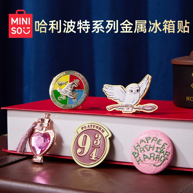 MINISO Kawaii Гарри Поттер серии мультфильм металлическая магнитная наклейка на
