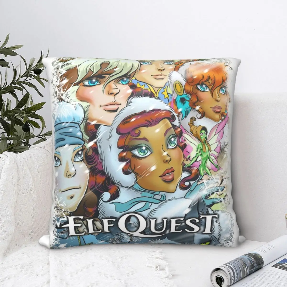 

Зимняя декоративная подушка для обнимания Elf Quest для спальни