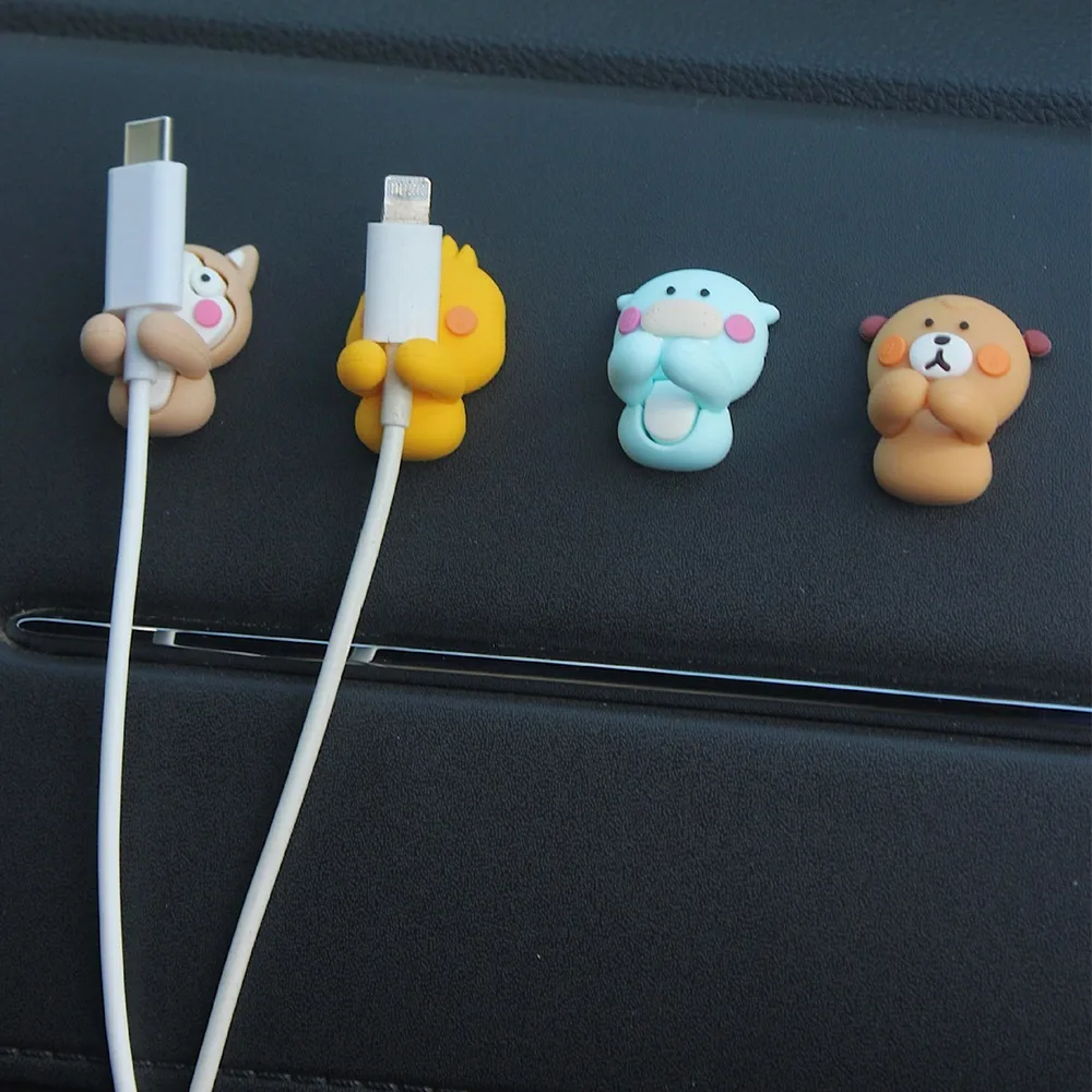 Силиконовый многоцветный держатель кабеля