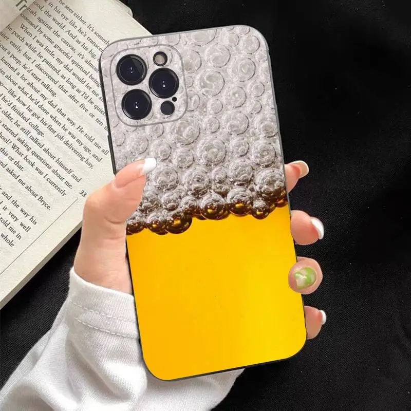 y z alkoholem piwa Silikonowe etui na telefon do iphone 14 13 12 11 Pro Mini XS MAX 8 7 6 Plus X XR Cover