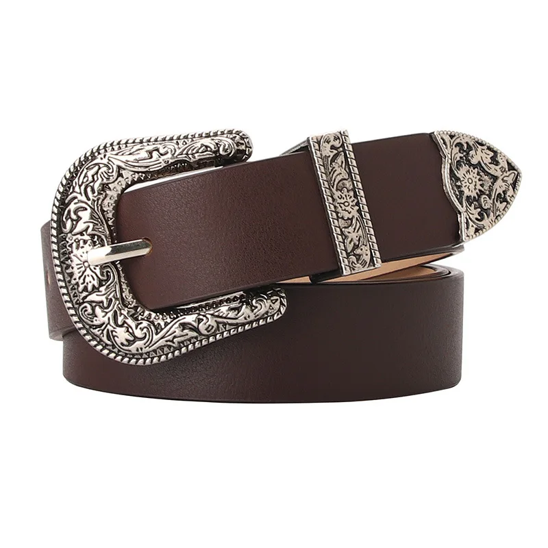 Classic new women's vintage needle buckle belt cool and versatile fashion decorative belt Korean jeans belt