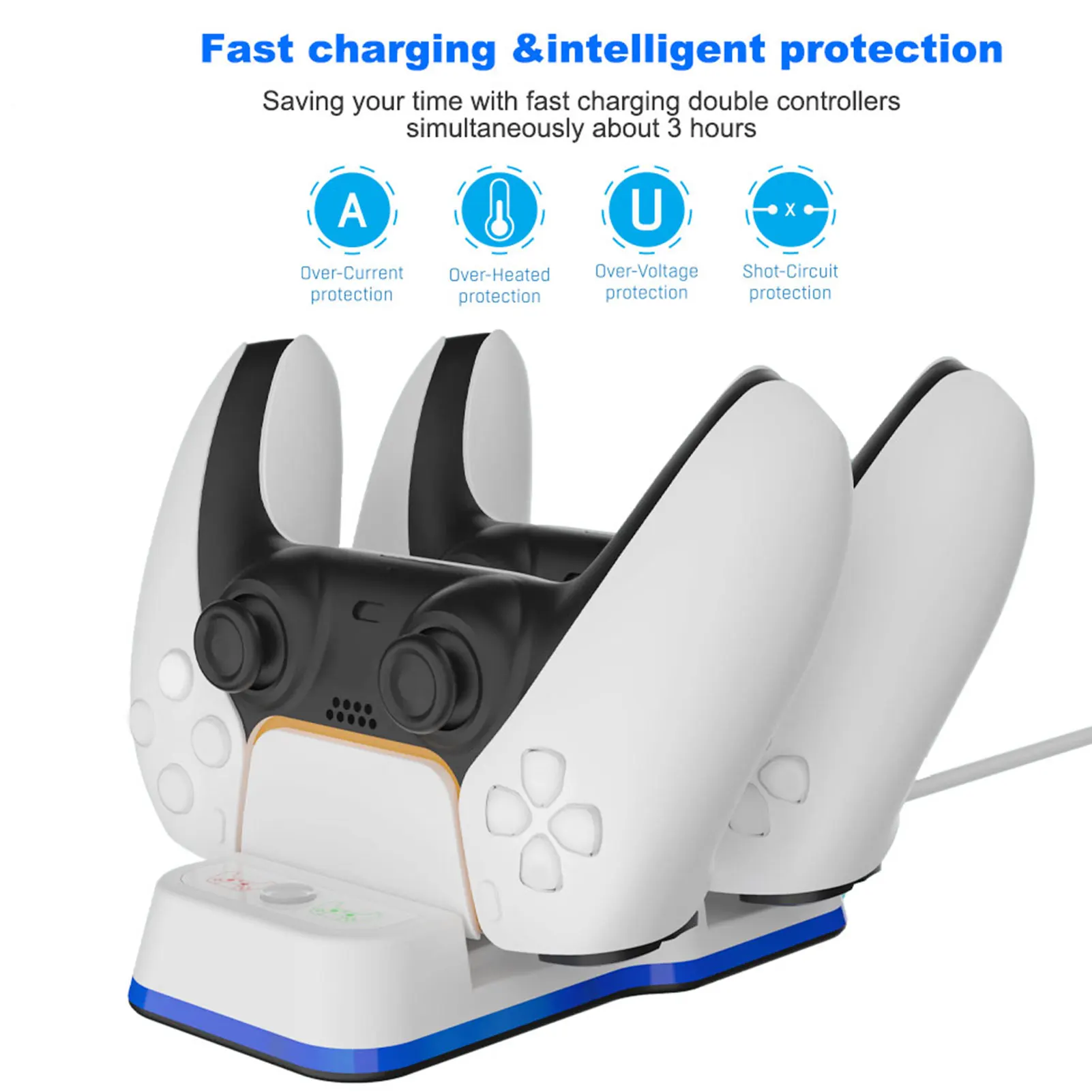 

Зарядная док-станция со светодиодным индикатором, для PS5