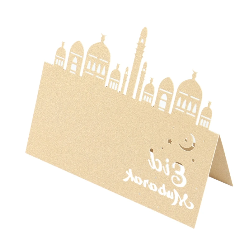 

Акция! 100 шт. Eid Mubarak Eid трехмерные красивые сиденья карты лазеры полые сиденья Луна Праздничная карта