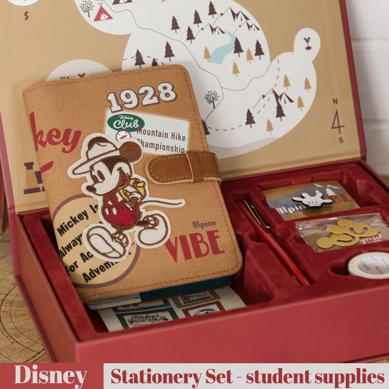 

Тетрадь Disney Микки Explorer A6, кавайная аниме фигурка, ручной счет, Подарочная сумка, Канцелярский набор, ручка, блокнот, Подарочная коробка, праздничные подарки