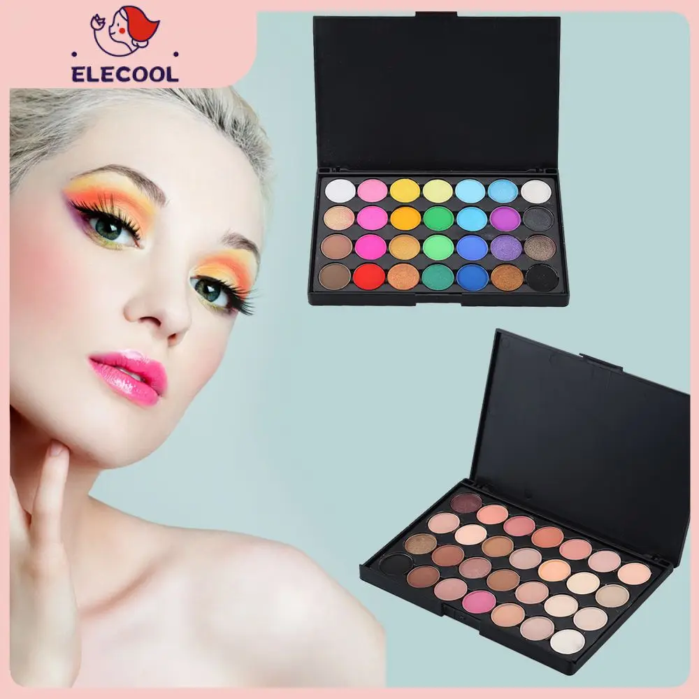 

Popfeel 28 Colors Eyeshadow Palette Smokey Makeup Eye Cosmetic Chocolate Brown Pearl Matte Eyeshadow Palette Set