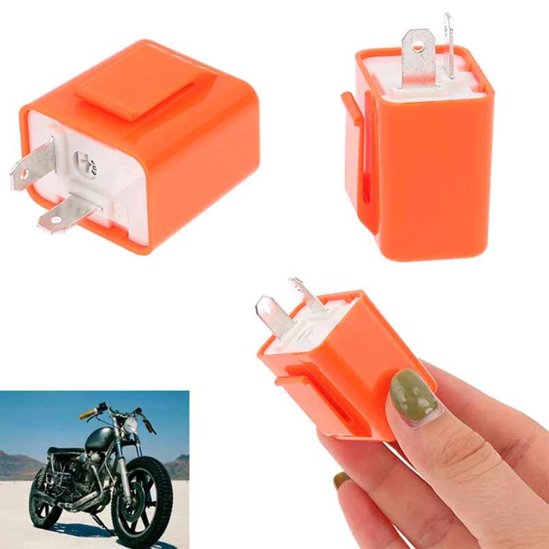 

2 Pin LED Flasher Relay 12V Adjustable Frequency of Turn Signals Blinker Indicator Relays For Motorcycle Motorbike Accessories