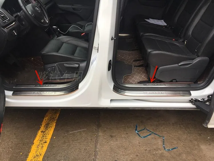 

Защитная пластина для Volkswagen Sharan 2012-2019 из нержавеющей стали, приветственная педаль, защита от царапин, автомобильные аксессуары