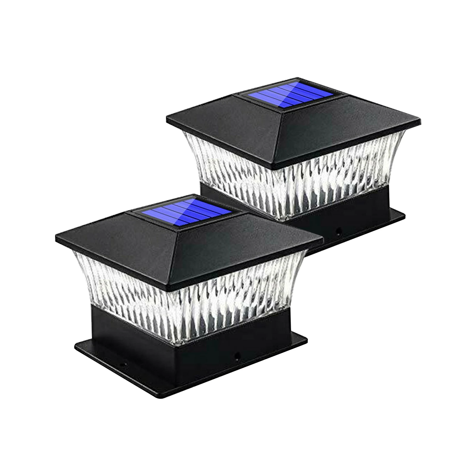 

2pcs/4pcs Fence Night Pathway Backyard Park Garden Decor Energy Saving Solar Post Light Deck Landscape Patio Outdoor Waterproof