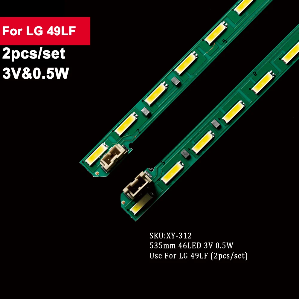 

100 шт., Светодиодная лента для подсветки телевизора LG 49LF Innotek bms 49inch-R