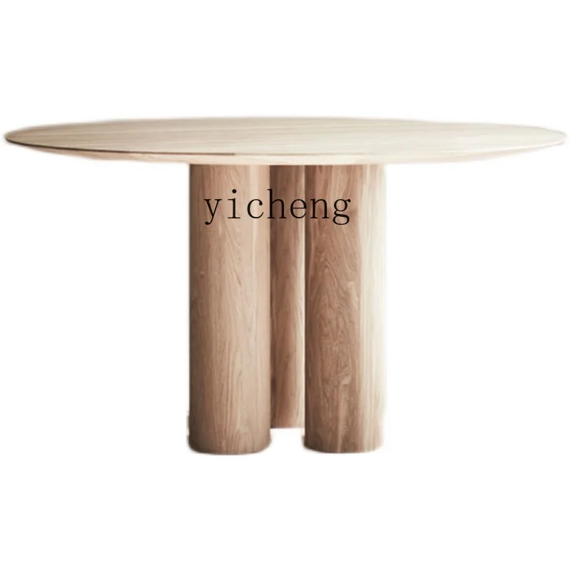 Роскошный круглый стол ZK из цельной древесины дизайнерская индивидуальная