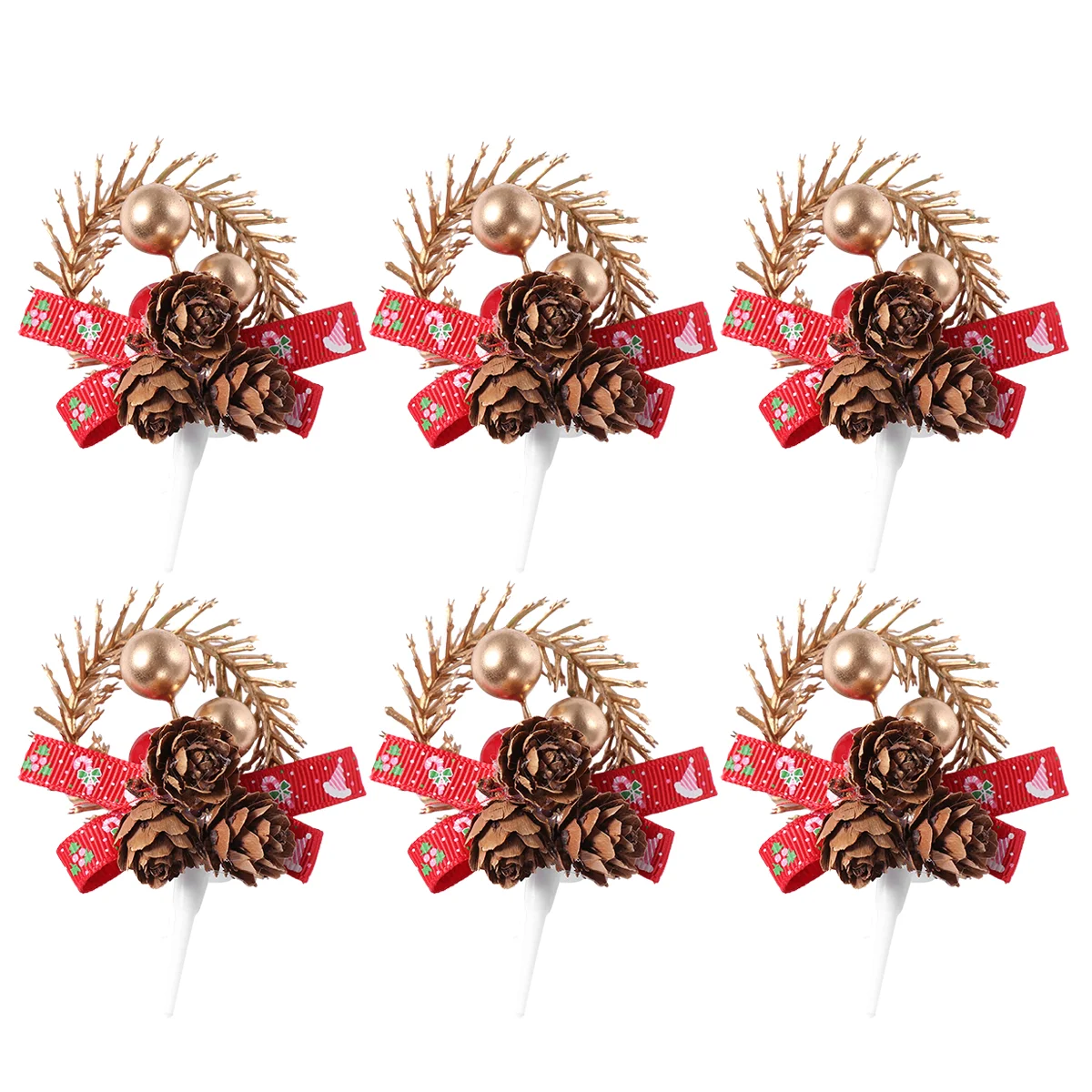 

Cupcake Christmas Toppers Cake Picks Topper Dessert Merry Pine Berry Holiday Party Paper Pinecone Birthday Decorations Fruit