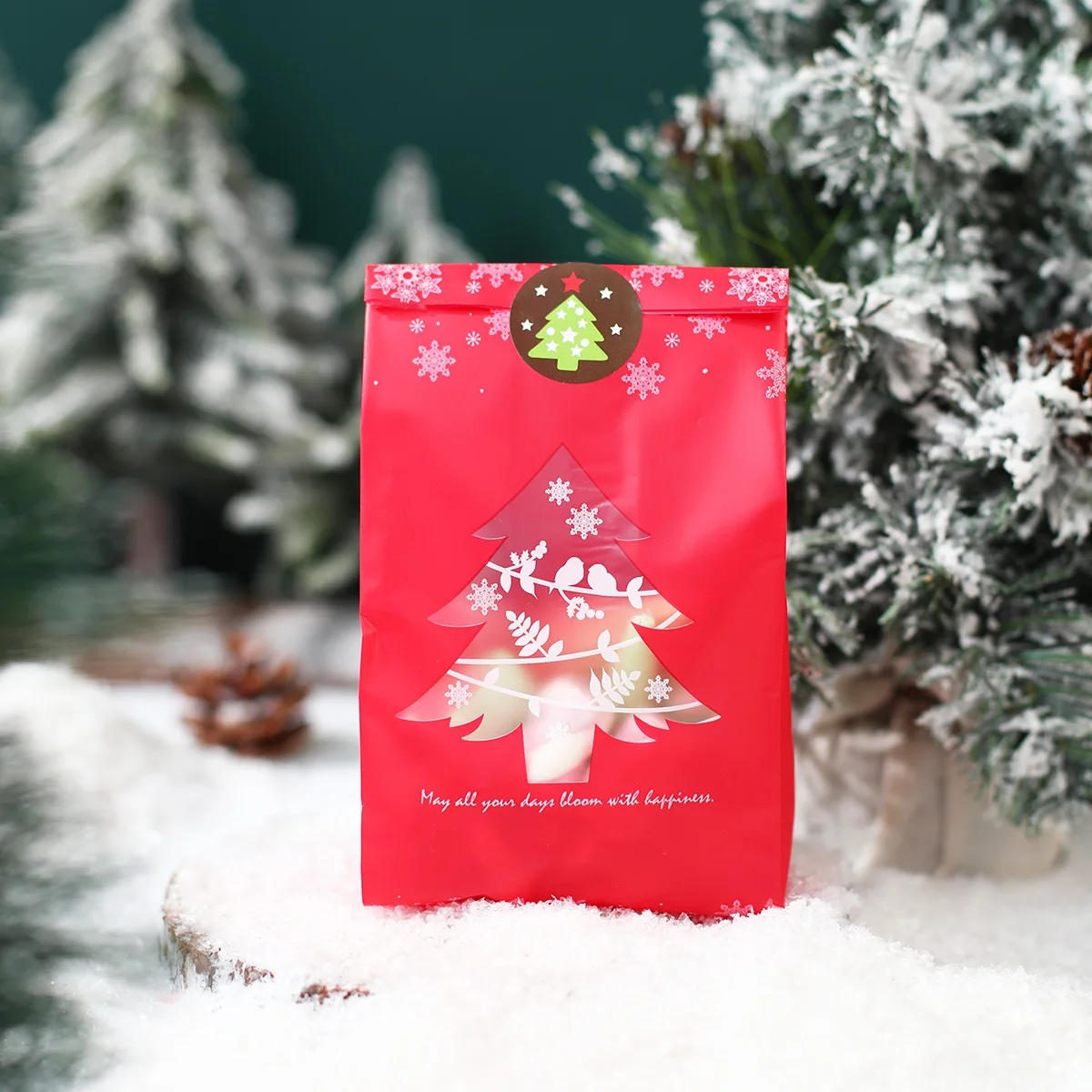 Мешочки для конфет на рождественскую елку 10 шт