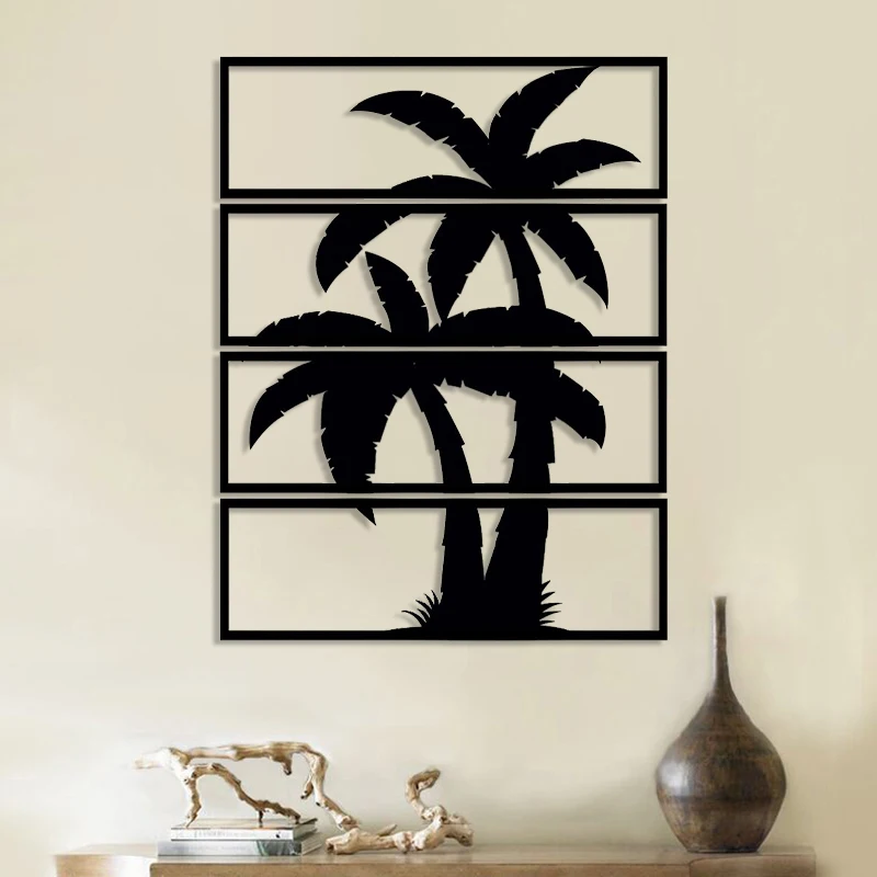 

Coconut Tree Combined Decor Art Decor For Home Office Living Room, Room Decor Aesthetic Acrylic Material Optional Sizes