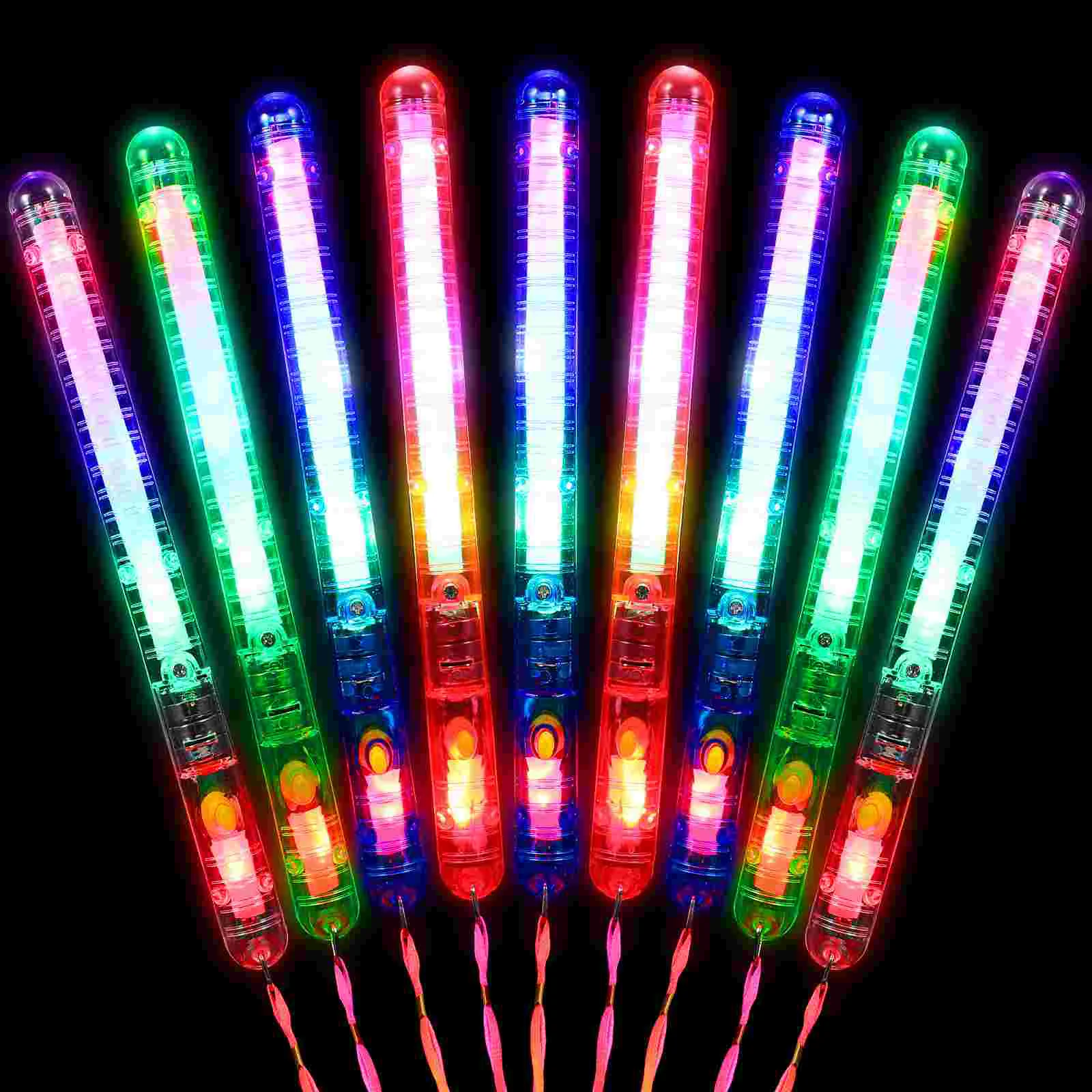 

Glow Sticks Weddings Glowing Wand Lanyards Fluorescent Light Party Rods Set Colorful