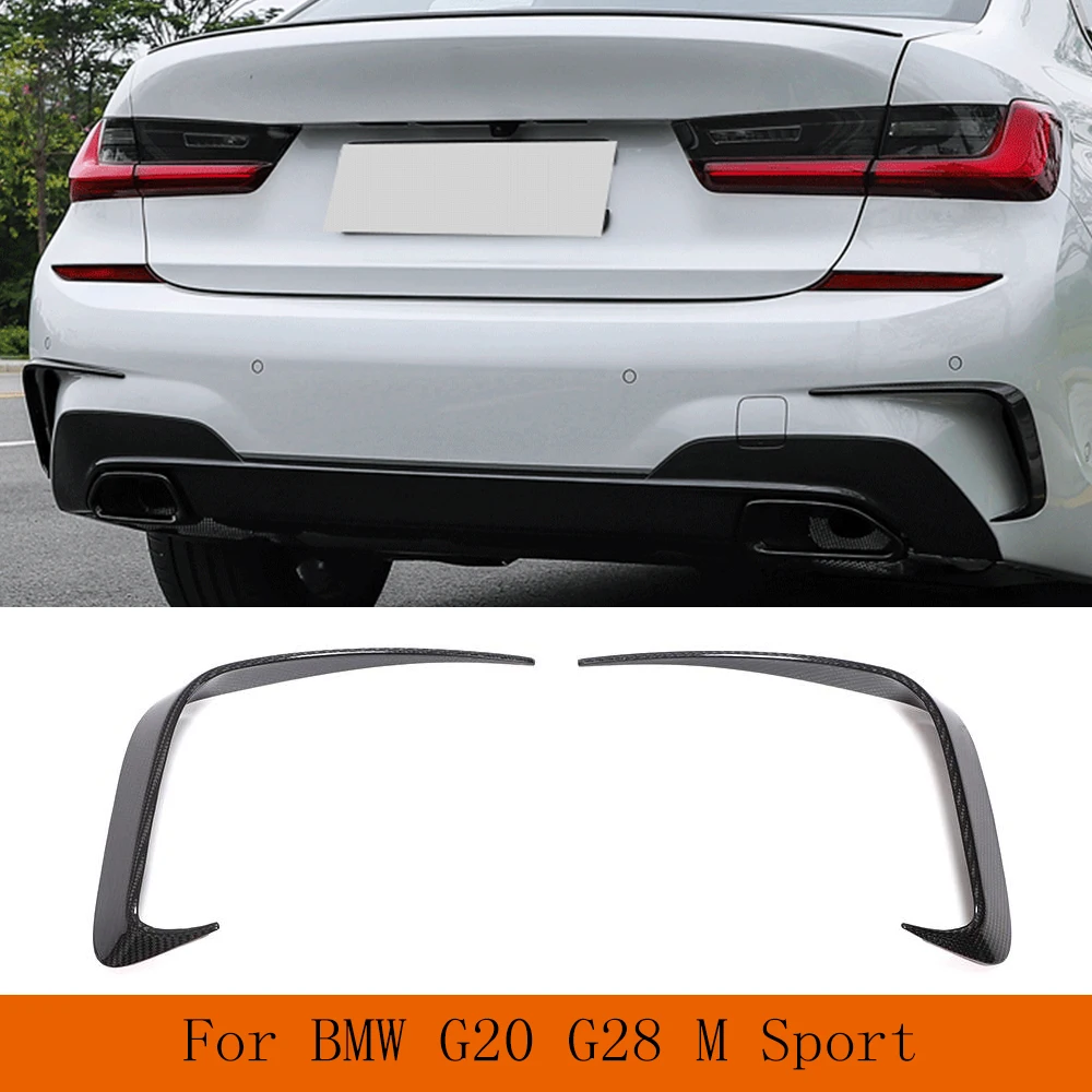

Carbon Fiber Car Rear Bumper Splitters Vent Fins For BMW 3 Series G20 G28 330i M-Sport 2020-2021 Rear Bumper Flap Canards