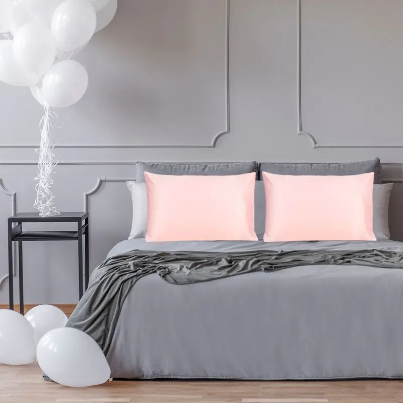 

19 Momme 100% Natural Silk Pillowcases Pink Standard Airplane footrest Cooling gel pillow Kafka body pillow Bolster pillow Car n