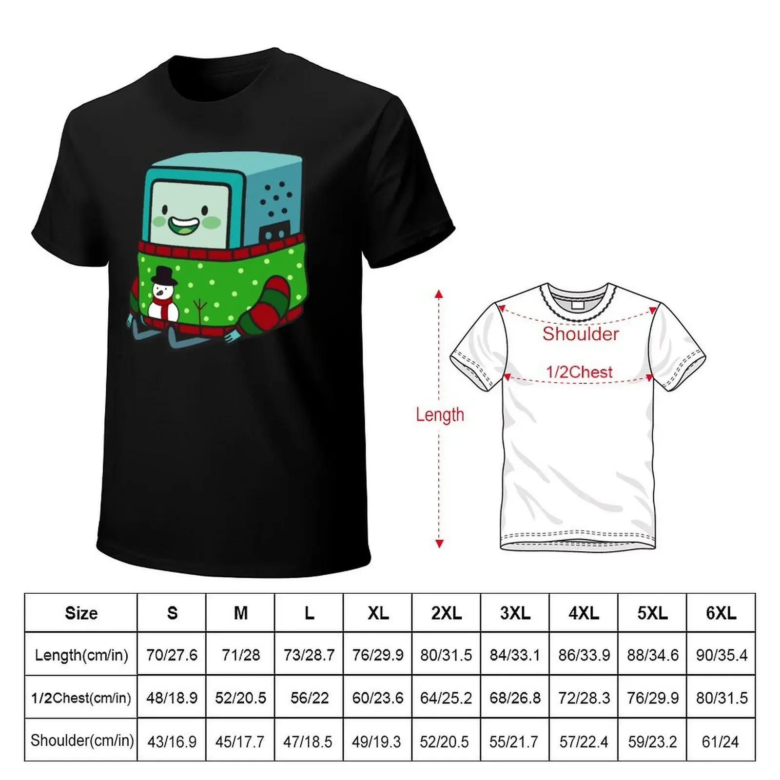 BMO Xmas T-Shirt хлопковые мужские футболки рубашки для тренировок с графикой мужчин