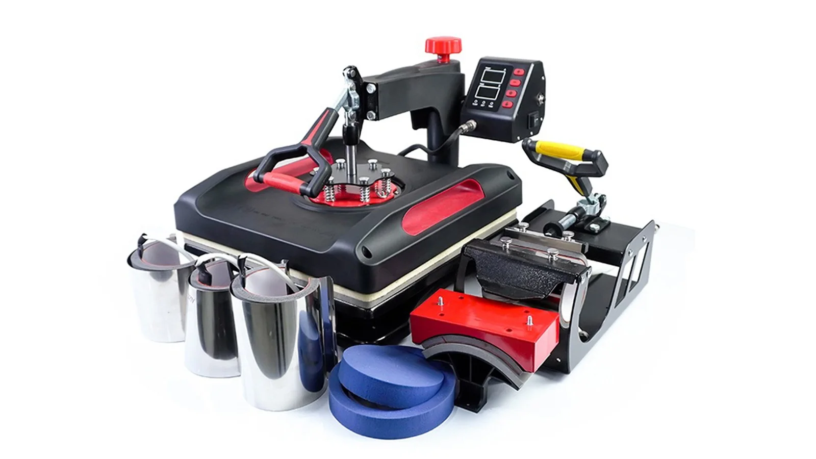 

Newest 12 in 1 Combo heat press machine 15X15 T shirt printing machine 38*38cm Flat press machine on sale P8038