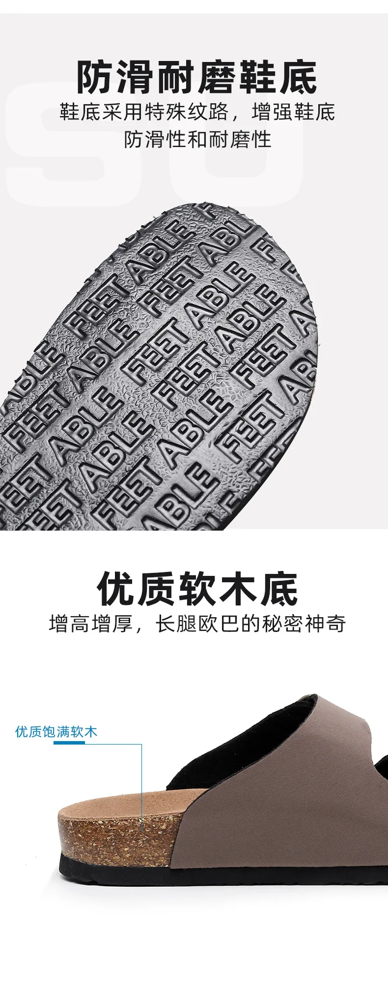 Summer Sandal Birken mens woman stock Arizona Sandals Flats Cork Slippers Casual Shoes Fashion Leather Buckle Beach Slides