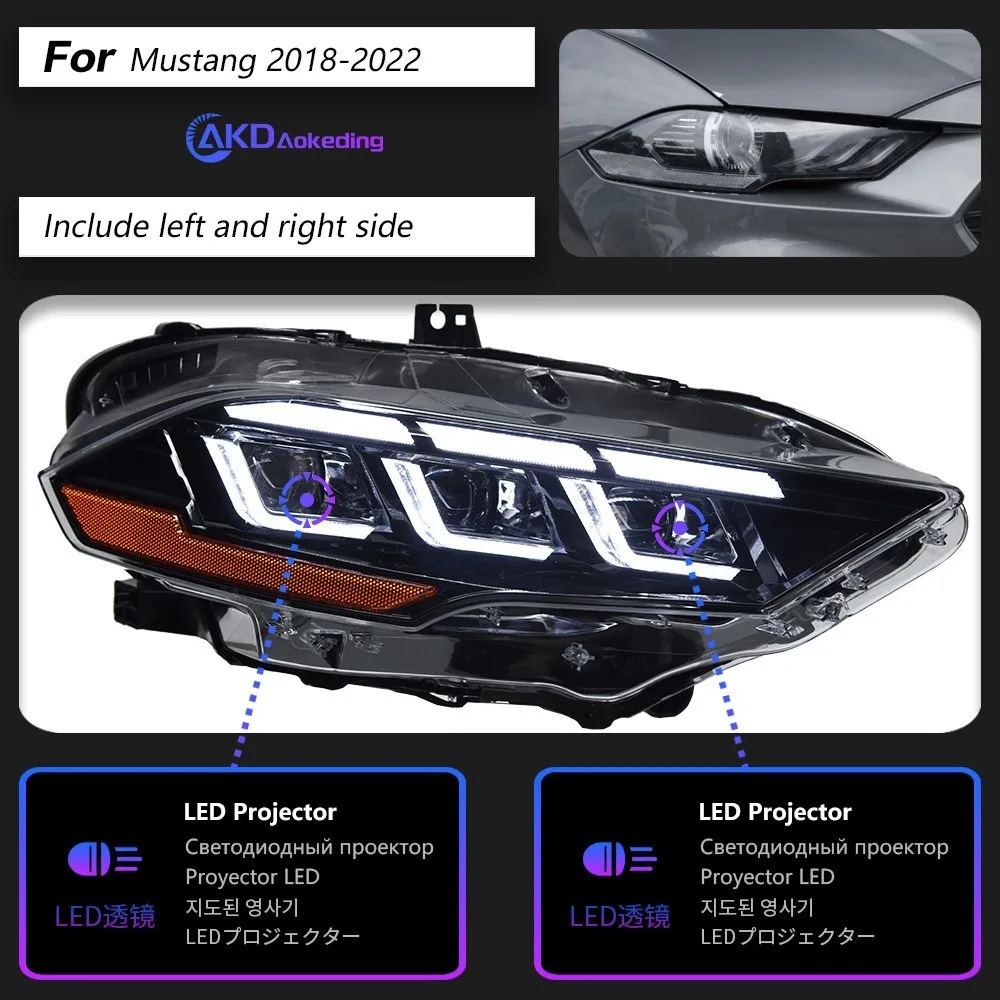 Автомобильные фары для Ford Mustang 2018-2020: светодиодные ксеноновые лампы Hella 12V H7, аксессуары для автотюнинга, фары для Mustang (art.: 3920dada68c4e) - 3920dada68c4e