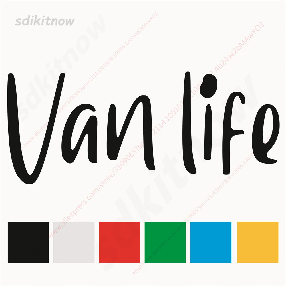 

New 20x8cm VAN LIFE RV travel Sticker Car Body Decal Bumper Styling Window Decoration Accessories
