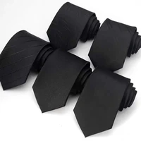 new mens tie 8cm classic black ties for men accessories neckties wedding party formal dress casual solid gifts tie
