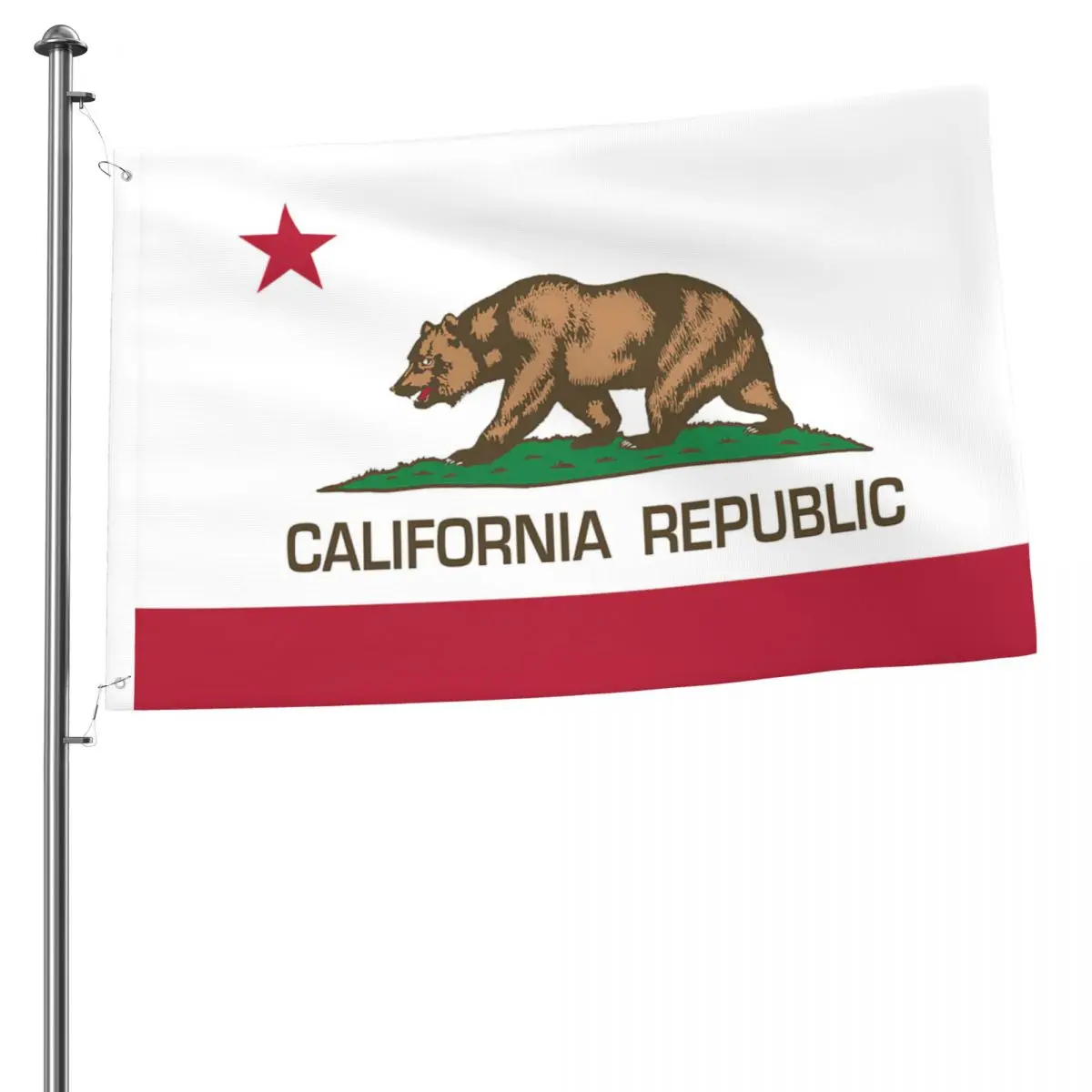 

California Republic State Flag Flag Garden Flag Brass Grommets 2x3FT Flag Double-Sided Flag
