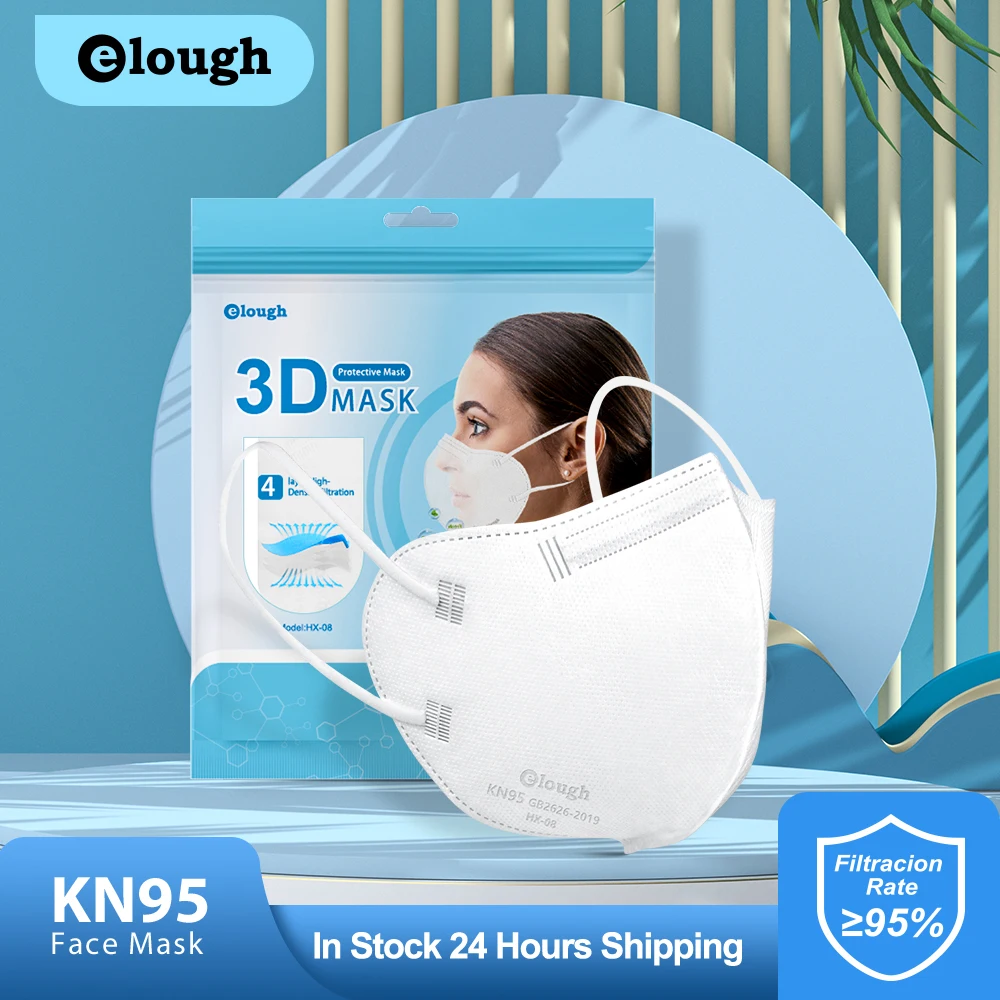 Elough ffp2 маски kn95 mascarillas fpp2 CE 4-слойная маска ffp 2 Защитная для лица mascherina ffpp2 kn95маска