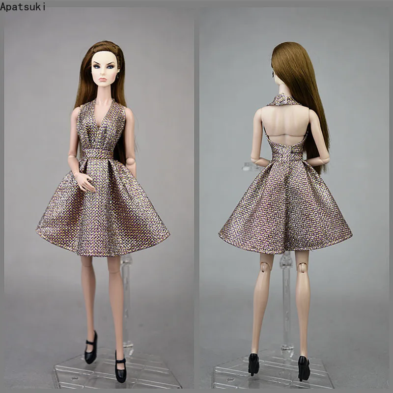 

Fashion Doll Dress For Barbie Clothes Outfits Backless Gown For Barbie Dollhouse 1/6 Dolls Accessories Kids Toys Gift