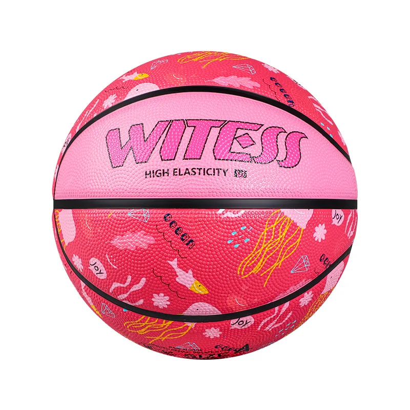 

WITESS баскетбольный мяч с высокой эластичностью для детей, студенческий мяч № 5 из утолщенной мягкой кожи