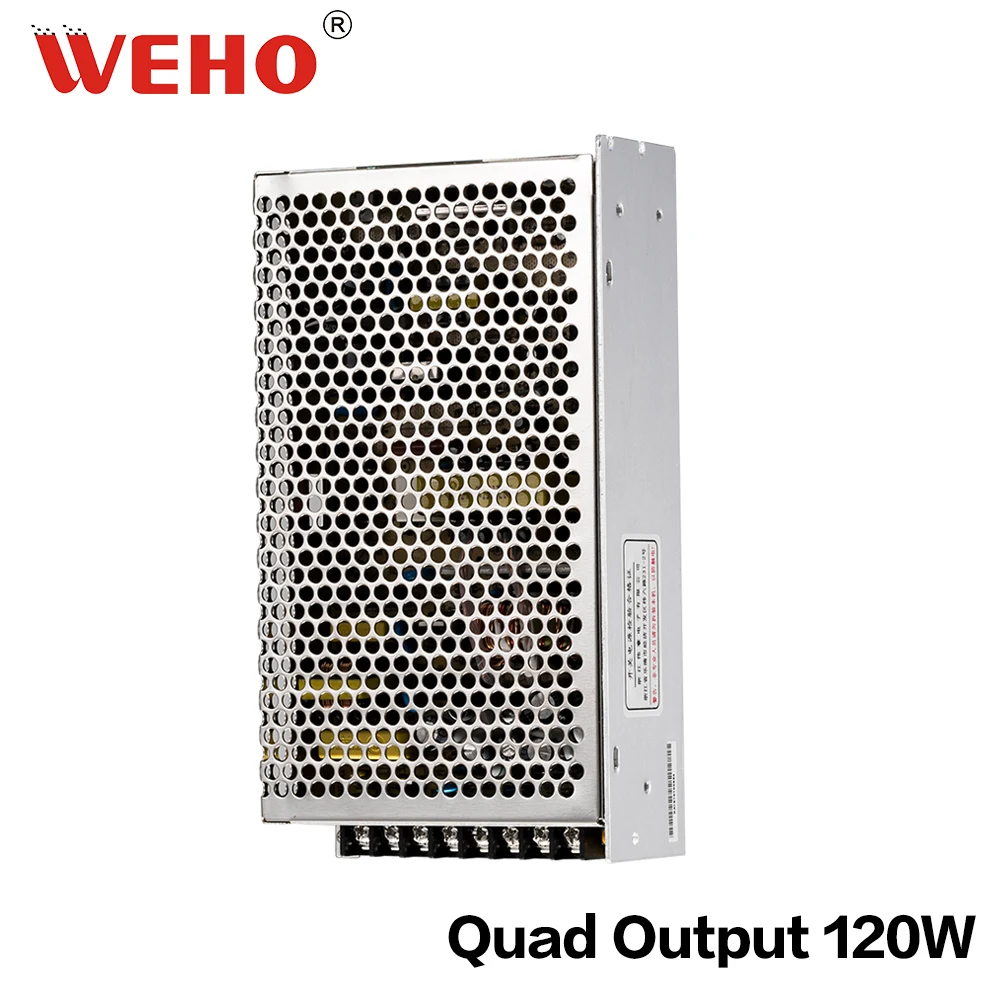 

Q-120W CE RoHS Power Supply 5V 12V -5V -12V/5V 15V -5V -15V/5V 12V 24V -12V Quad Output 120W SMPS DC Power Supply Adjustable