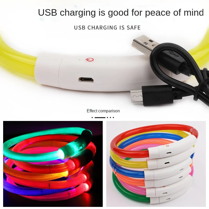 Светящийся Ошейник с Usb зарядкой светящийся ошейник Для домашних животных